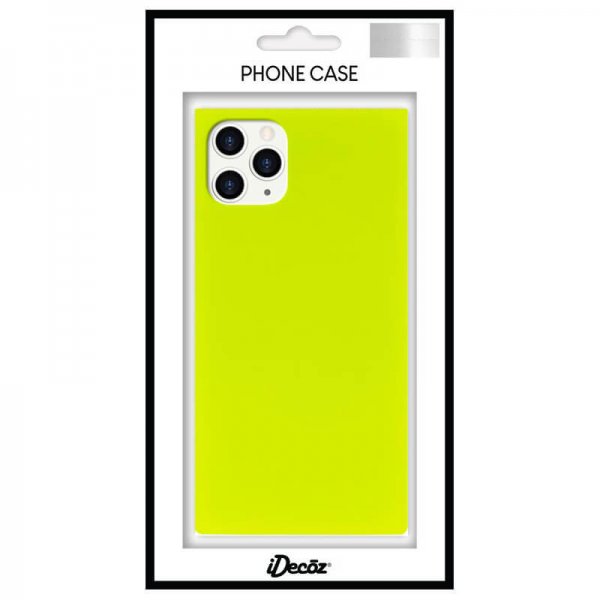iDecoz iPhone 11 Pro Deksel Square Case Neon Gul