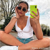 iDecoz iPhone Xs Max Deksel Square Case Neon Gul