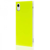 iDecoz iPhone Xr Deksel Square Case Neon Gul