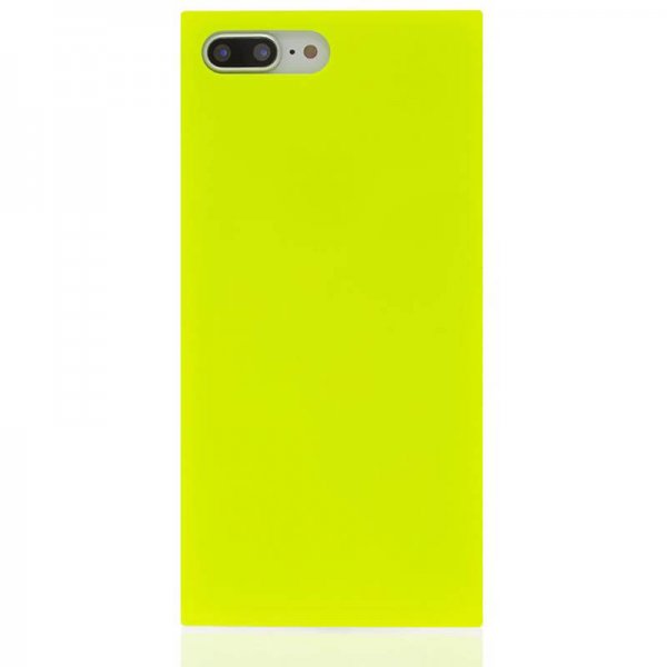 iDecoz iPhone 7 Plus/iPhone 8 Plus Deksel Square Case Neon Gul
