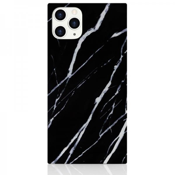 iDecoz iPhone 11 Pro Max Deksel Square Case Marble Svart