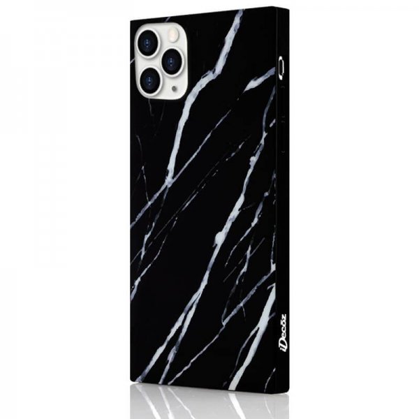 iDecoz iPhone 11 Pro Deksel Square Case Marble Svart