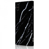 iDecoz iPhone Xs Max Deksel Square Case Marble Svart