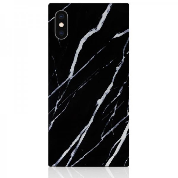 iDecoz iPhone X/Xs Deksel Square Case Marble Svart