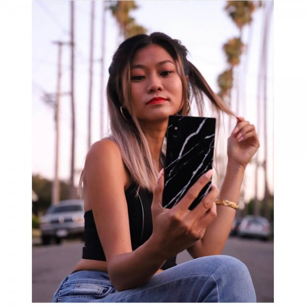 iDecoz iPhone X/Xs Deksel Square Case Marble Svart