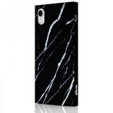 iDecoz iPhone Xr Deksel Square Case Marble Svart