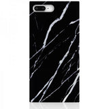 iDecoz iPhone 7 Plus/iPhone 8 Plus Deksel Square Case Marble Svart