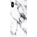 iDecoz iPhone Xs Max Deksel Square Case Marble Hvit
