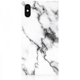 iDecoz iPhone X/Xs Deksel Square Case Marble Hvit