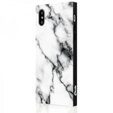 iDecoz iPhone X/Xs Deksel Square Case Marble Hvit