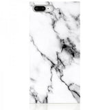 iDecoz iPhone 7 Plus/iPhone 8 Plus Deksel Square Case Marble Hvit