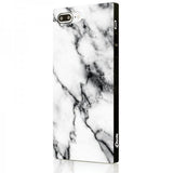 iDecoz iPhone 7 Plus/iPhone 8 Plus Deksel Square Case Marble Hvit