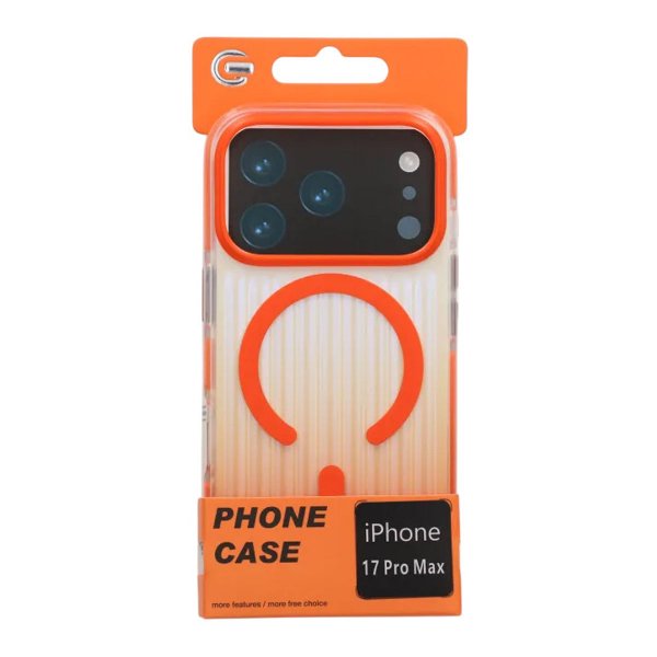iPhone 17 Pro Max Deksel Korrugerte MagSafe Oransje