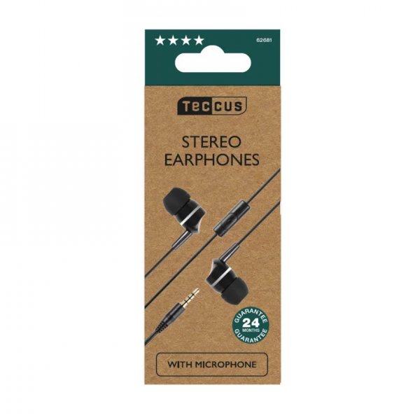 Vivanco Kablede Hodetelefoner Stereo Earphones 3.5mm Svart