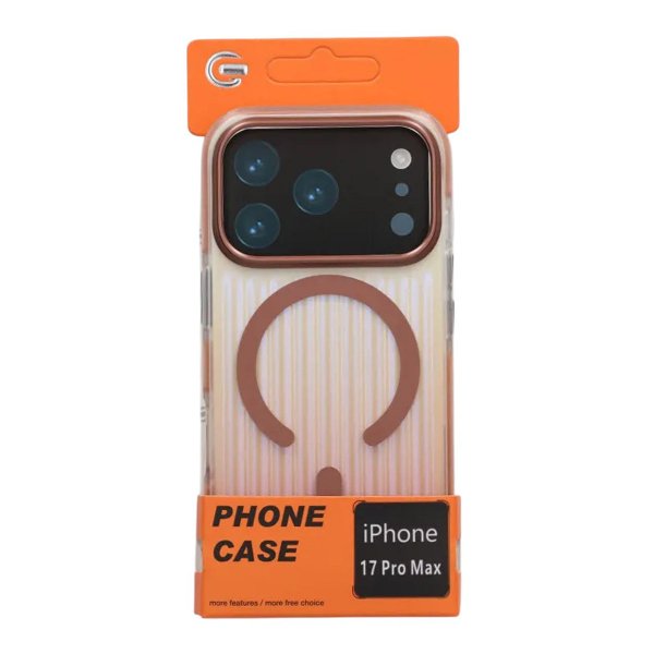 iPhone 17 Pro Max Deksel Korrugerte MagSafe Rosegull