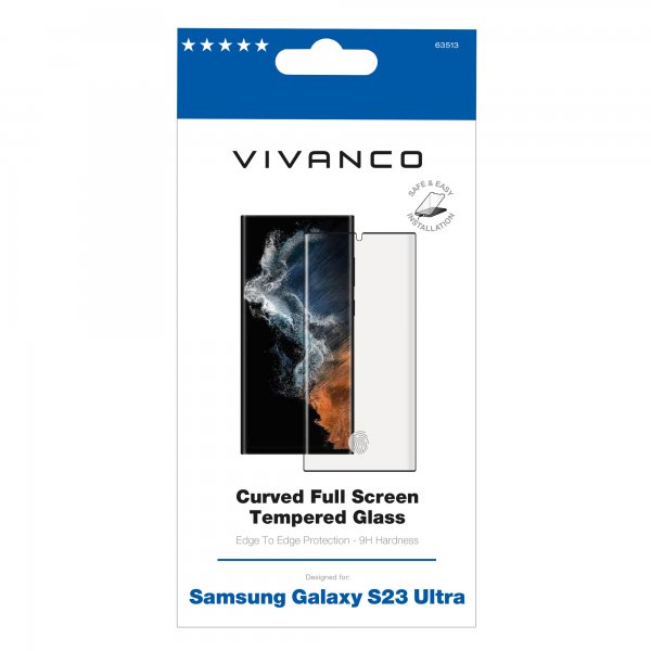 Vivanco Samsung Galaxy S23 Ultra Skjermbeskytter Full Screen 3D
