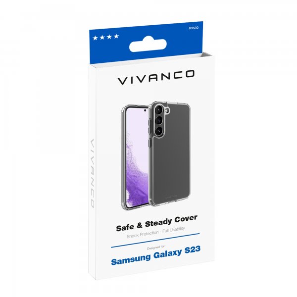 Vivanco Samsung Galaxy S23 Deksel Safe & Steady Transparent