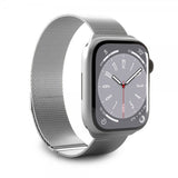 Puro Apple Watch 44/45/46mm/Apple Watch Ultra Armbånd Milanese Sølv