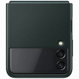 Samsung Original Galaxy Z Flip 3 Deksel Leather Cover Grønn