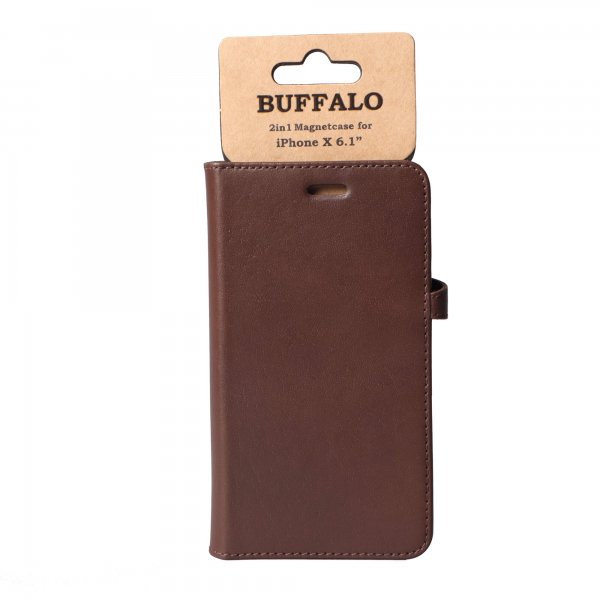 Buffalo iPhone Xr Etui 2in1 Magnet Case Brun