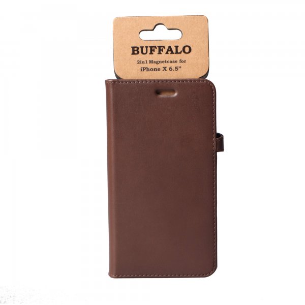 Buffalo iPhone Xs Max Etui 2in1 Magnet Case Brun