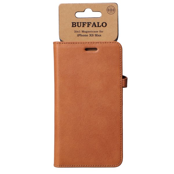 Buffalo iPhone Xs Max Etui 2in1 Magnet Case Cognac