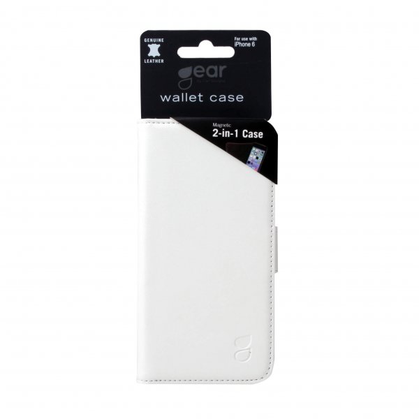 Gear iPhone 6/6S Etui 2 Kortlomme Avtakbart deksel Hvit