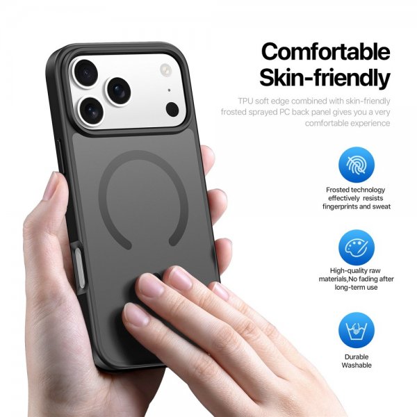 Dux Ducis iPhone 17 Pro Max Deksel Yind Series MagSafe Svart