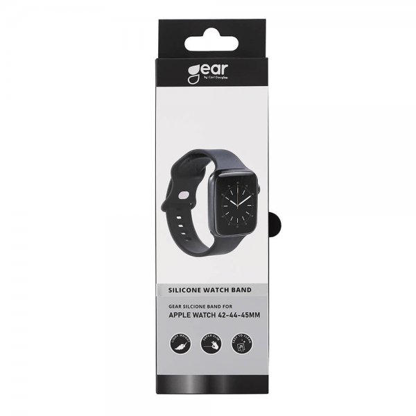 Gear Watch 42mm/Watch 44mm/Watch 45mm/Watch Ultra Armbånd Silikon Svart