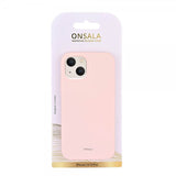Onsala iPhone 12/iPhone 12 Pro Deksel Silikon Chalk Pink