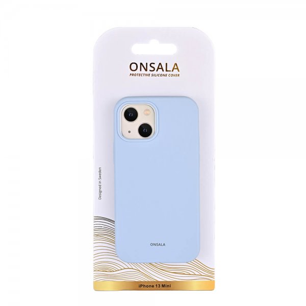 Onsala iPhone 13 Mini Deksel Silikon Light Blue