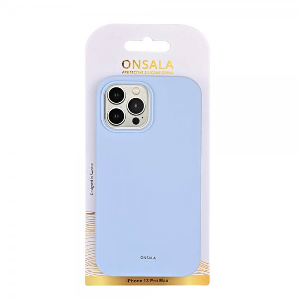 Onsala iPhone 13 Pro Max Deksel Silikon Light Blue