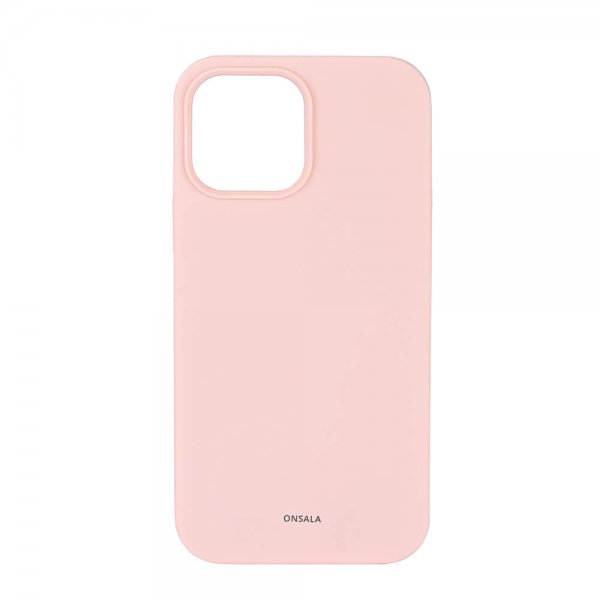 Onsala iPhone 13 Pro Max Deksel Silikon Chalk Pink