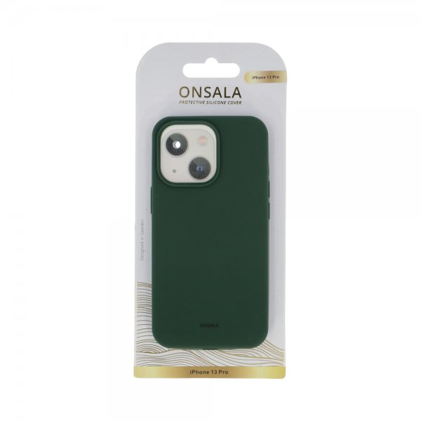 Onsala iPhone 13 Pro Deksel Silikon Olive Green