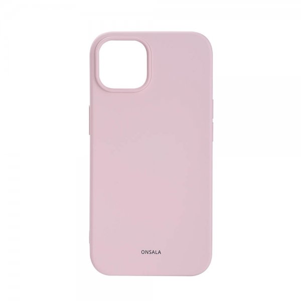 Onsala iPhone 13/14 Deksel Silikon Chalk Pink
