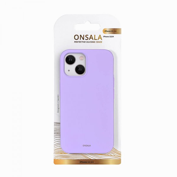 Onsala iPhone 13/iPhone 14 Deksel Silikon Lilla