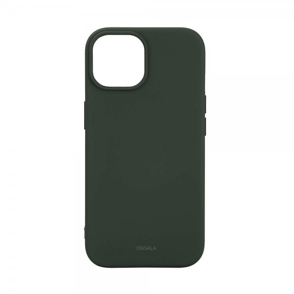 Onsala iPhone 15 Deksel Silicone Touch MagSeries Olive Green
