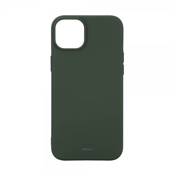 Onsala iPhone 15 Plus Deksel Silicone Touch MagSeries Olive Green