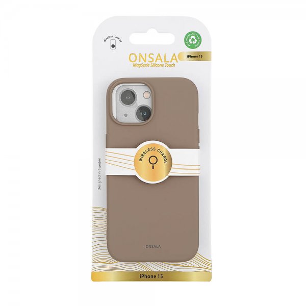 Onsala iPhone 15 Deksel Silicone Touch MagSeries Summer Sand