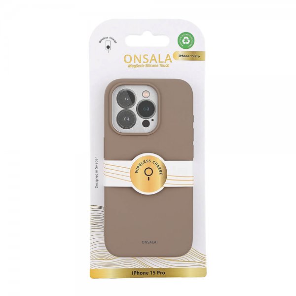 Onsala iPhone 15 Pro Deksel Silicone Touch MagSeries Summer Sand