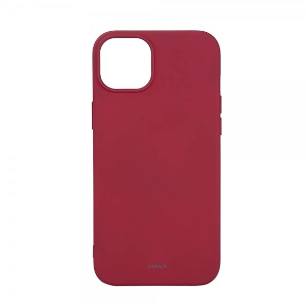 Onsala iPhone 15 Plus Deksel Silicone Touch MagSeries Deep Red