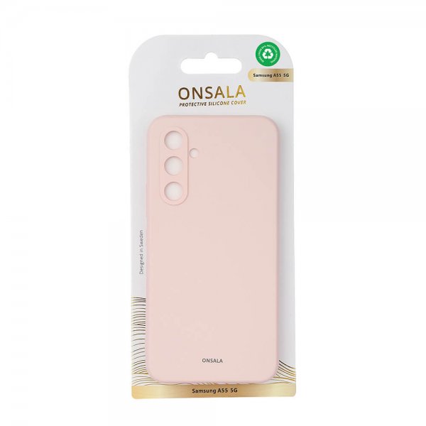 Onsala Samsung Galaxy A55 Deksel Silicone Touch Chalk Pink