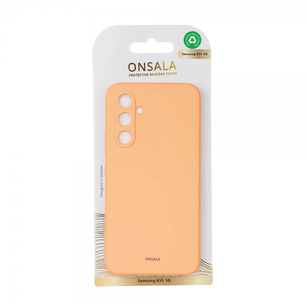 Onsala Samsung Galaxy A55 Deksel Silicone Touch Apricot