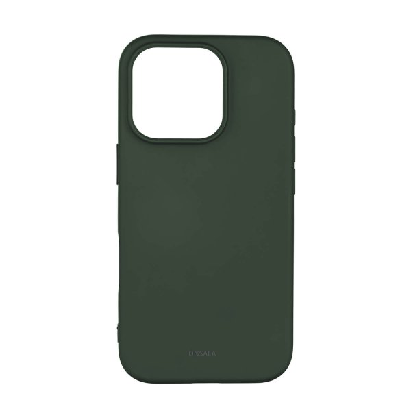 Onsala iPhone 16 Pro Deksel Silicone Touch Olive Green