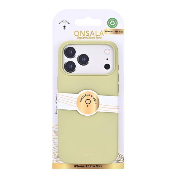 Onsala iPhone 17 Pro Max Deksel Silicone Touch Lime