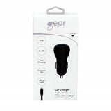 Gear Biladekk 2xUSB 2.4A Lightningskabel 1m MFI Svart