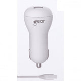 Gear Billaddare 1xUSB 1A Micro-USB Kabel 1m Hvit