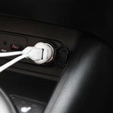 Gear Billaddare 2xUSB 2.4A Micro-USB Kabel 1m Hvit