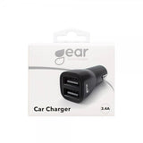 Gear Biladdare 2xUSB-A 3.4A Svart