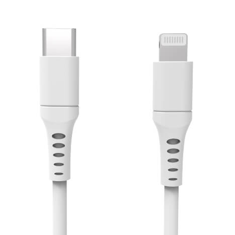 Gear Ladekabel USB-C til Lightning 3m MFI Hvit.